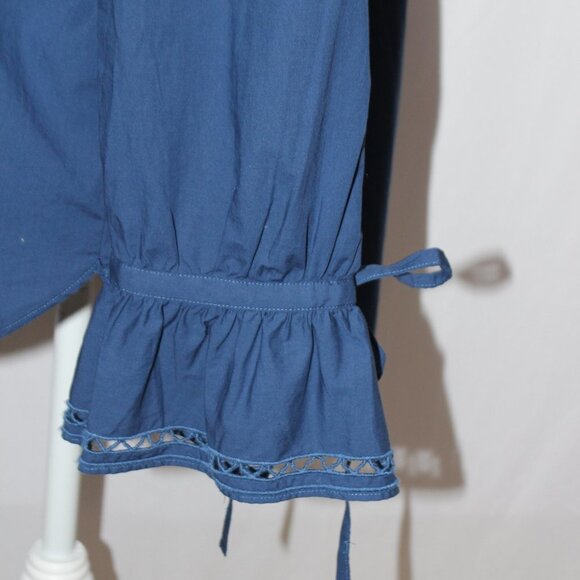 Loft Dark Navy Boho Puff Long Sleeve Top - Picture 4 of 11